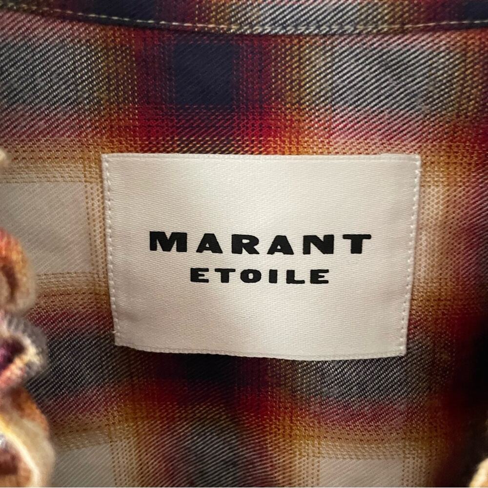 Isabel Marant Etoile Jancis Checked Cotton Shirt Blouse Size 36(S) - Picture 7 of 11